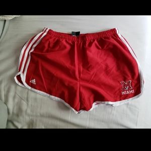 Red Adidas Shorts Miami University